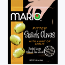 Mario Camacho Foods Pitted Snack Olives - Green Olives with a Hint of Garlic - 1.05 oz Pouches (Pack of 12), Best By: MAY 12 2023