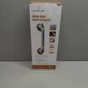 LEVERLOC 2 Pack Shower Grab Bars for Bathtubs and Showers, Easy to Install Suction Shower Handles for Bathroom Removable Handrails for Seniors Elderly Heavy Duty Safety Grip Waterproof Drill Free Gray (16.8 2 Set)