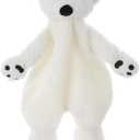 Apricot Lamb Arctic Stuffed Animals Security Blanket White Polar Bear Infant Nursery Character Blanket Luxury Snuggler Plush 10 Inches
