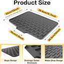 3 x CHIKILLA Silicone Dish Drying Mat for Kitchen Counter, Fast Drainage Design for Vegetables Fruits, Heat Resistant, Non-Slip , Dishwasher Safe  15.7x13 inch Urban Gray