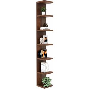 Lack Wall Shelf,Display Floating Shelf (Solid Wood, 7 Tier)