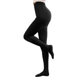 Compression Pantyhose Stockings for Women Men, 20-30 mmHg Medical Graduated Support Opaque Closed Toe Hose Tights (XX-Large, Black)