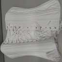 Womens Heavy Duty Double Steel Boned Cotton Underbust Waist Trainer White Corset, XS