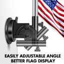 ESUDNT RV Suction Cup Flag Holder, RV Flag Pole Mount with Angle Adjustable, Heavy-Duty Suction Cup for RV, Camper, Trailer