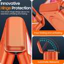 CENMASO for Motorola Razr+ Plus 2025 Case/Razr + Plus 2024 Case with Hinge Protection & Built-in Screen Protector & Magnetic Ring Stand, Slim Rugged Shockproof Phone Case for Razr + 2025/2024-Orange