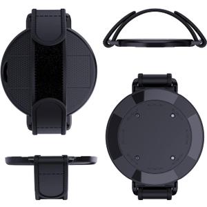 360 Degree Rotating Sticky Tablet Stand, Multi-Angle Adjustable Adhesive Tablet Stand with Hand Strap, Compatible with iPad Pro 11/12.9, Air, Samsung Galaxy Tabs, 9.7"-13" Tablets (Black)
