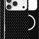Magnetic Case for iPhone 17 Pro Max, Compatible with MagSafe, Aesthetic Polka Dot Cute Design for Women, Hybrid 2-Layer Hard Shell Phone Cover, Black