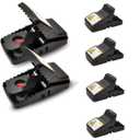 Rat Trap 6-Pack, Large Mouse Traps for Indoor and Outdoor Use, Reusable Mouse Trap, Fast, Hygienic, Unplugged, Used to Catch Mice, Squirrels, Rodents, for Home, Yard and Barns