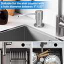 Built in Sink Soap Dispenser, Soap Dispenser for Kitchen Sink Stainless Soap Dispenser for Kitchen Sink with 47 Inches Extension Tube Kit, No Need to Frequent Refills for Kitchen Bathroom