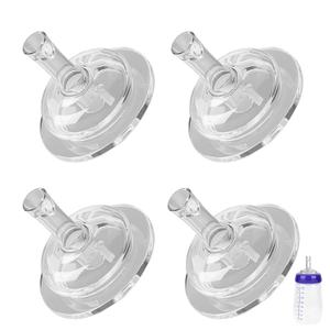 Sippy Straw Nipples for Lansinoh Baby Bottles, Transition Straw Sippy Cup 100% Food Grade Silicone Soft Nipple, 12m+, Pack of 4