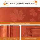 Softalker Fall Jacquard Tablecloth - Thanksgiving Maple Leaves Rectangle Table Cover, Autumn Harvest Waterproof Table Cloths Decor for Holiday, Dining, Party - Burnt Orange 60 x 120 Inch