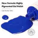 4 x VENALISA Royal Blue Gel Nail Polish, 1 Pcs Navy Dark Blue Gel Polish Electric Bright Neon Color High Gloss Soak Off U V Nail Manicure Salon and DIY at Home Gifts for Women