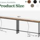 SUPERJARE 78.8 inch Narrow Console Table with Outlet, Sofa Tables, Behind Couch Table, Long Entryway Tables with Charging Station, for Living Room, Rustic Brown