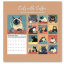 2026 Wall Calendar  2026 Calendar, January  December 2026, 12" x 24" (Open), Cats Calendar 2026 with Hanging Hole for Home & Office