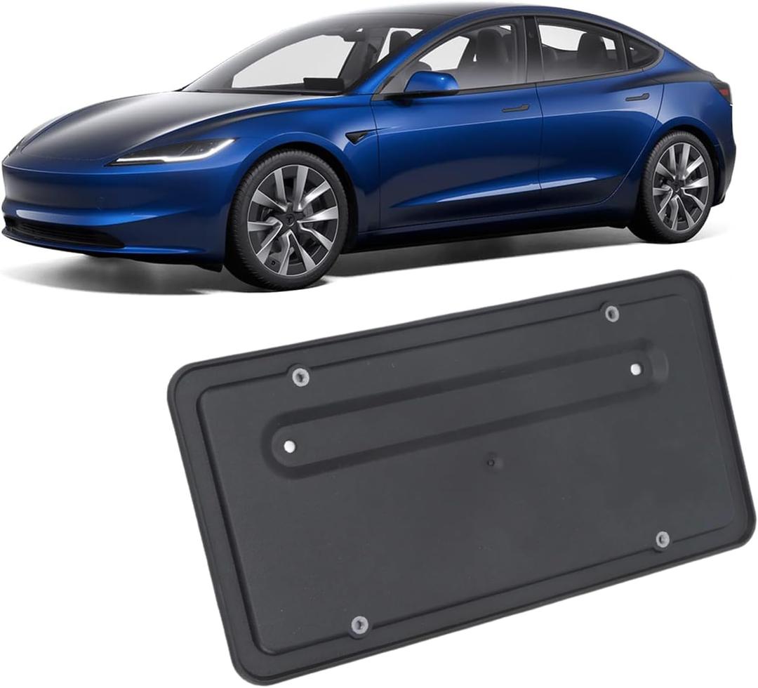 Rear Bumper License Plate Bracket, License Plate Holder Rear License Plate Frame Bracket Mounting Kit, License Tag Mounting Kit for Tesla Model 3 20172023, OE 109684400B
