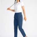 Soothfeel Women's Pants with 4 Pockets 7/8 Stretch High Waisted Sweatpants Travel Athletic Work Golf Pants for Women (Blue, M)