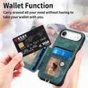 for iPhone Air Phone Case Wallet with Card Holder,PU Leather Flip Folio Case,RFID Blocking Ring Holder Kickstand Wrist Strap Magnetic Protective Women Men Cover for iPhone Air Green