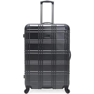 Ben Sherman Nottingham Lightweight Hardside 4-Wheel Spinner Travel Luggage, Charcoal, 28-Inch Checked