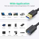 VCZHS Tech USB Extension Cable 15ft, USB 3.0 Extender for High-Speed Data Transfer & Charging, Durable & Flexible for Mouse, Keyboard, Printer, Flash Drive, Webcam, and More