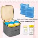 Teamoy Breastmilk Cooler Bag, Baby Bottles Bag for up to 4 Large 5 Ounce Bottles Without Nipple, Perfect for Working Mom Mother, (Bag ONLY), Gray