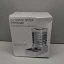 Automatic Pet Water Dispenser: 8L Light Gray Gravity Feeder with Stainless Steel Bowl - BPA-Free for Dogs Cats - No Spill Design