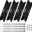 BQMAX Grill Parts for Kenmore 4 Burner Grill 146.34611410 146.23678310 146.10016510 146.23679310 146.16142210 146.23673310 Heat Plate & Burner Kit for Kenmore Grill Replacement Parts