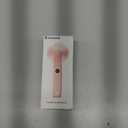 SWEETFULL Portable Handheld Mini Fan with LED Display, 3-in-1 Personal Foldable USB Rechargeable Hand Held Fan & Flashlight for Travel, Lash Eyelash, Cute Small Pocket for Women, Girls (Pink)