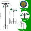 DREAMSOUL Vintage Bird Bath with Vivid Leaves, 38 Inch Tall Birdbath with Stake, Metal Freestanding Bird Bath for Outside Garden Yard Decor