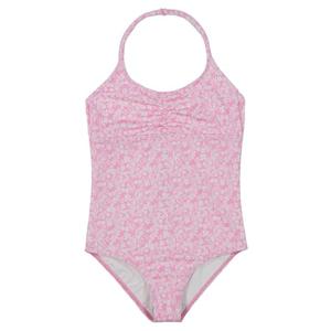 Billabong Girls' One-Piece Swimsuit with UPF 50+ Sun Protection, Quick Drying Bathing Suit, Pink Dream, 12