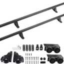 6.6FT Rolling Library Sliding Ladder Hardware Kit, Floor Roller with Brake,Library Ladder Hardware Kit Max Load 300lbs