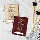 La Boda Graduate Cards Keeper with Metal Buckles Binding, Advice & Wishes Card Holder, Wooden Photo Storage & Organization for The Graduate, Holiday Card Keepsake Book Graduation Gifts