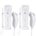 Zamia 2 Packs Upgrade Controller with Silicone Case and Wristband,Remote Controller Compatible for Wii/Wii U Games