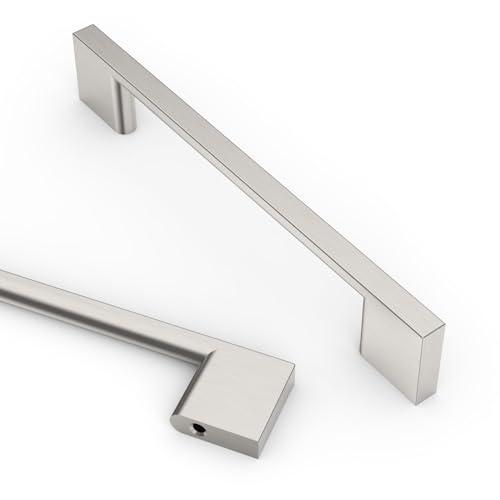 Asidrama 9 Pack 5 Inch(128mm) Brushed Satin Nickel Kitchen Cabinet Handles, Cabinet Pulls Kitchen Cabinet Hardware for Cupboard Drawer Pulls