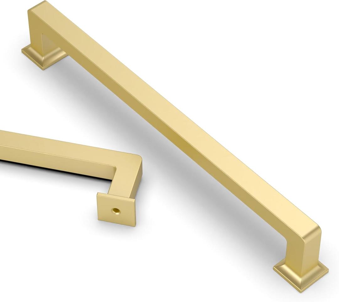 Asidrama 10 Pack 7 Inch(177mm) Gold Kitchen Cabinet Handles, Cabinet Pulls Kitchen Cabinet Hardware Cupboard Handles Drawer Pulls