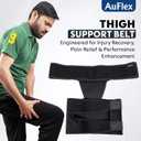 Hip Brace for Sciatica Pain Relief - Adjustable Neoprene Hip Brace for Women & Men with Thigh, Groin, Hamstring Compression Sleeve & SI Joint Support, Black