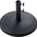 Helios&Hestia 42 lb Heavy Duty Round Resin Outdoor Umbrella Stand Base Weight for Patio Market Table Umbrella, Black