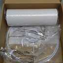 White Lamp Shade, Small Drum Lampshade 8.7" Top x 8.7" Bottom x 8.8" High (Spider), Replacement Lamp Shade Natural Linen Hand Crafted for Table Lamps Floor Lamps Chandelier Lamp, Assembly Required