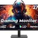 Gaming Monitor 27 inch 240Hz 1ms FHD (1920x1080p) Computer Monitor, 110% sRGB HDR10 HDMI x 2 & DP x 2 Port, Built-in Speakers, Support Freesync and Wall Mount