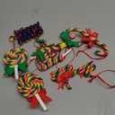 8 PCS Christmas Lollipop Ornaments- Rainbow Lollipop Hanging Ornaments- Christmas Candies Polymer Clay Ornament for Xmas Tree Party Decoration