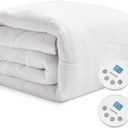 Cozorbt Heated Quilted Wave Mattress Pad, King Size Dual Control, Soft Bed Warmer, 10 Heat Settings, 1-12 Hours Auto-Off, Fast Heating, ETL Certified, Machine Washable, Fit Up to 18" Deep Pocket, 78"x80"