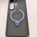 TORRAS Q3 Spin for Samsung Galaxy S26 Ultra Case, 360 Magnetic Stand, Compatible with Magsafe, Slim S26 Ultra Case with Kickstand, Aesthetic for Women, Translucent Frosted Purple