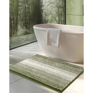 BSICPRO Chenille Bathroom Rugs, 20 x 32 Inches Non Slip Absorbent Bath Mat, Soft Shaggy Shower Bath Floor Mats for Bathroom, Machine Washable(Sage)