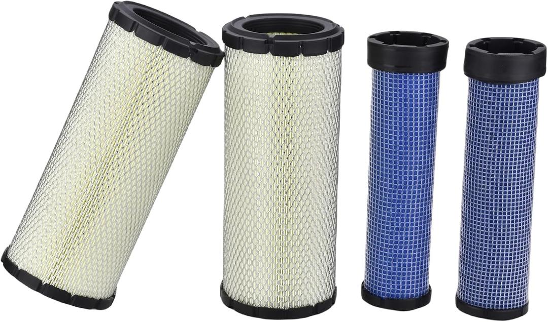 2PCS R1401-42270 R2401-42280 Air Filter Fits for Kubota KX121-3 KX121-3S KX161-3 KX161-3S L48 M4700 M4800 M4900 M5400 Replaces 46489 46490P822768 P822769RE68048 RE680496666333 6666334