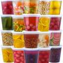 Dealusy 50 Set 32 oz Deli Containers with Lids, Leak-Proof BPA Free Plastic Take Out Bowls, Food Storage Containers for Takeout Meal Prep Storage, Freezer, Microwave & Dishwasher Safe