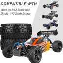 HobbyPark 12mm Hex RC Buggy Tires and Wheels Front & Rear for 1/12 1/10 Scale Models Car fit 2S 3S, Set of 4