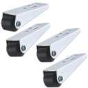 4 Pack Directional Caster Wheel,0.8in Mini Caster Wheels Low Profile,Fixed Castor Wheels for Furniture,PP Nylon Pulleys,for Sliding Door/Rolling Cabinet/Under Bed Storage Drawers Moving Castors