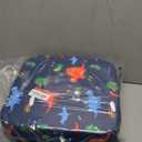 Toddler Booster Seat for Dining Table, Portable Kids Booster Seat with Safety Buckles Portable Increasing Booster Cushion with Non-Slip Bottom (Blue Dinosaur)