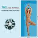 HAHE Wide Yoga Mat 72"x32"x0.4" Thick Pilates Mat with Carrying Strap