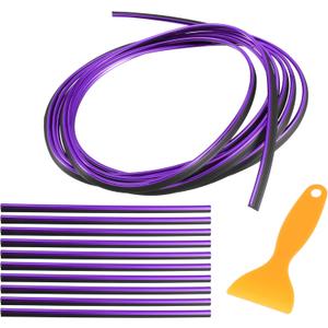 Motoforti Universal Car Air Conditioner Vent Outlet Trims, Interior Accessories, Car Decorative Filler Insert Strip Line, 5m 16.4ft, PVC, Purple, 1 Set