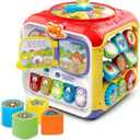 VTech Sort and Discover Activity Cube, Red, 9.3" X 9.7" X 8.7"